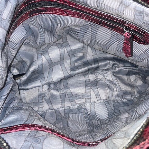 AIMEE KESTENBERG Red/Rose/Black Leather Snakeskin Crossbody Purse - Picture 15 of 16